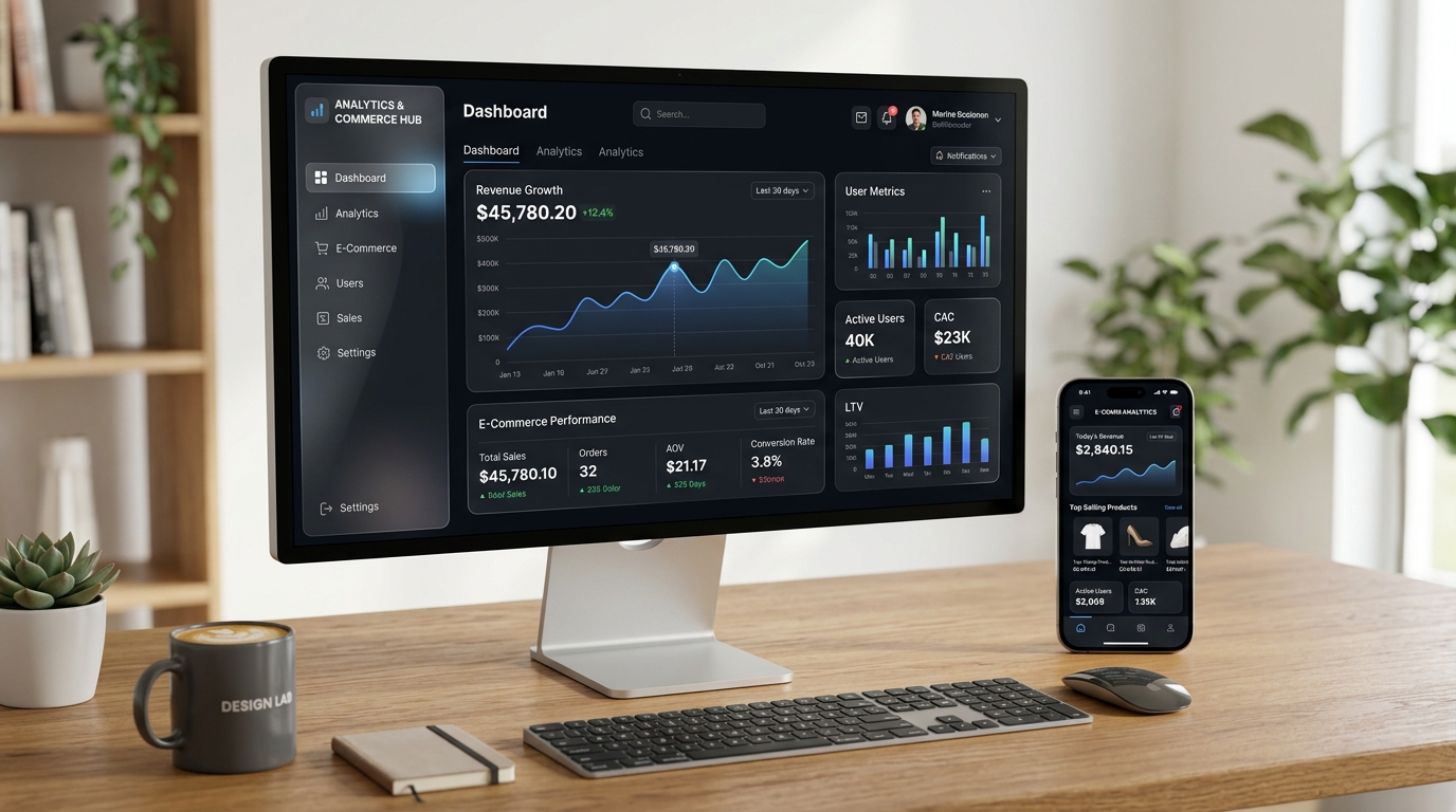 FinPulse Financial SaaS Analytics Dashboard & Landing Page Mockup